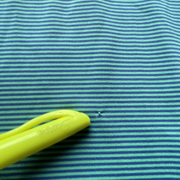 Holderness & Bourne Donald Ross Golf Polo Logo Striped Green XL Men - Picture 6 of 10